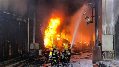 استعجال تقرير المعمل الجنائي لحريق محل تجاري في التجمع الأول