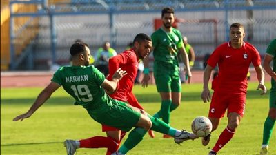 مودرن فيوتشر يُنهي الشوط الأول متقدمًا على المصري بهدف أحمد عاطف