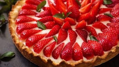 لثالث يوم العيد| حضري تارت الفراولة بالكاسترد