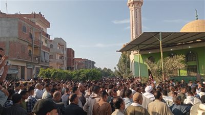 تشييع جثامين شابين توفيا في حادث بطريق مصر الإسماعيلية  