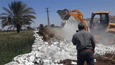 إزالة 57 حالة تعد على الأراضي الزراعية وأملاك الدولة ببنى سويف 
