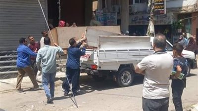 رفع 390 حالة إشغال متنوعة بمدينة سنورس في الفيوم 