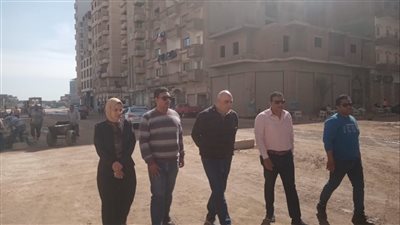 سكرتير عام البحيرة يتفقد أعمال تطوير مدخل كفر الدوار
