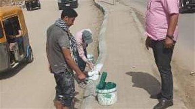 لإضفاء اللمسة الجمالية والحضارية.. تكثيف أعمال النظافة ودهان البلدورات بالشرقية 