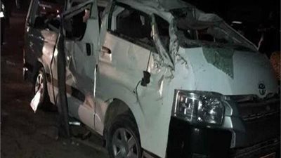 إصابة 6 أشخاص في حادث انقلاب سيارة ميكروباص بطوخ 