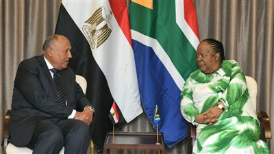 وزير الخارجية يشيد بموقف جنوب افريقيا في دعم القضية الفلسطينية