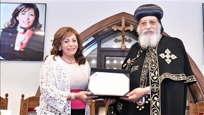 تكريم ماري لويس خلال احتفالية الأسرة المصرية 