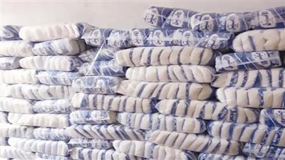 ضبط 103 طن سكر ودقيق مدعم قبل بيعها بالسوق السوداء بالمنوفية