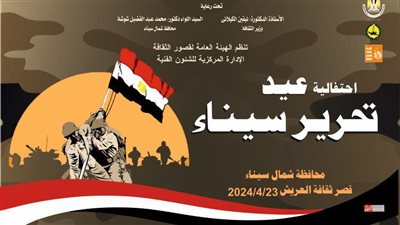عيد النصر ..  برنامج حافل لقصور الثقافة احتفالا بعيد تحرير سيناء