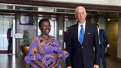 السفير حمدي لوزا يستقبل نائبة رئيس مفوضية الاتحاد الإفريقي خلال زيارتها لمصر