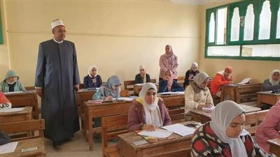 ختام امتحانات صفوف النقل الابتدائي والإعدادي بأزهر بالغربية 