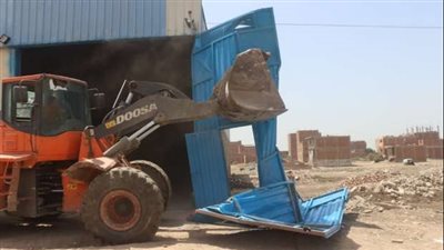 تنفيذ 4 قرارات إزالة تعدي على الأراضي الزراعية بالقليوبية