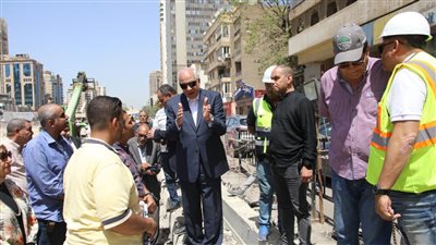 محافظ الجيزة يتفقد أعمال التطوير بمحيط محطة مترو الأنفاق بجامعة الدول العربية