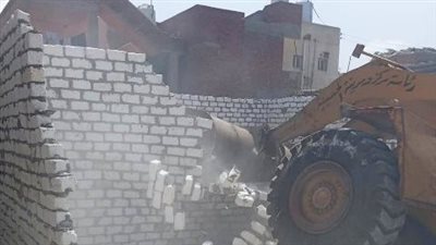 إزالة 22 حالة تعد على مساحة 2143 متر مباني و28 فدانا بالشرقية