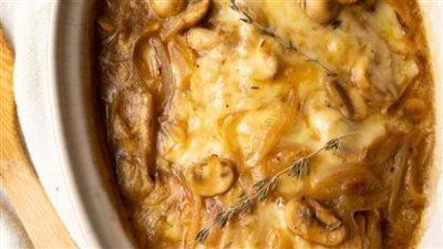 حضّري طاجن دجاج مع المشروم والجبن