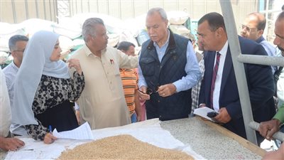 محافظ القليوبية يتابع توريد القمح بصومعة الغلال بعرب العليقات بالخانكة