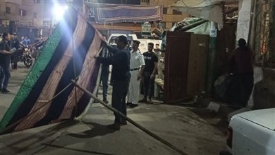 رفع 45 حالة إشغال خلال حملة ليلية مكبرة بحي غرب شبين الكوم 