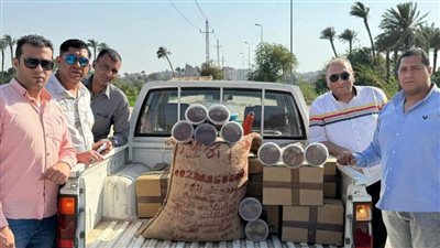 ضبط 280 عبوة بن بدون بيانات الإنتاج والصلاحية بالفيوم 