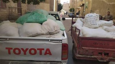 ضبط 1300 كيلو دقيق قبل بيعه في السوق السوداء بالفيوم 