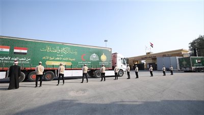  وصول القافلة السَّابعة لبيت الزكاة والصدقات إلى معبر رفح