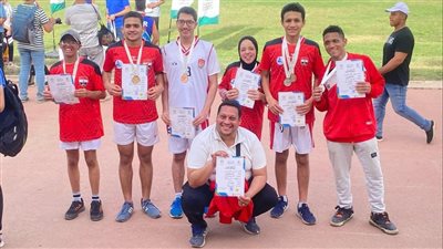 ٩ ميداليات ذهبية لأبطال الاوليمبى ذوي الهمم بكأس مصر لألعاب القوى 