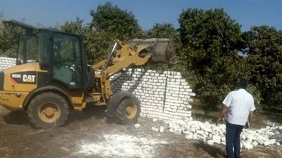 ازالة فورية على مساحة 350 متر بقروى اولاد نجم القبلية 