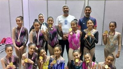 نادي 6 أكتوبر يحصد 13 ميدالية متنوعة في بطولة الجمهورية لجمباز الايروبيك