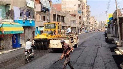 رصف وتطوير الشوارع بمدينة الزقازيق بتكلفة 10 ملايين جنيه