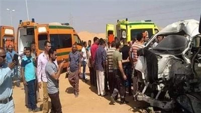 إصابة 4 أشخاص صدمتهم سيارة بطريق الفيوم -القاهرة