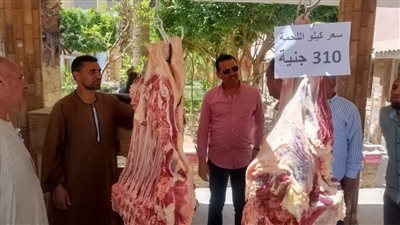 رئيس مركز طامية بالفيوم يفتتح منفذا لبيع اللحوم بأسعار مخفضة