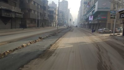 محافظ  الغربية  يتابع  رصف  شارع النحاس بطنطا