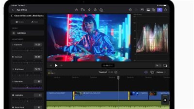 Final Cut Pro لأجهزة iPad يدعم التسجيل المباشر متعدد الكاميرات