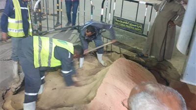 اصلاح هبوط أرضي بثلاث مناطق بحى شرق شبرا الخيمة 