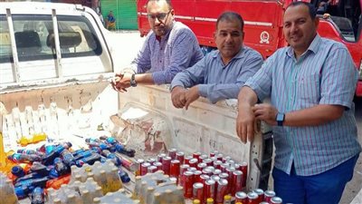 ضبط 750 عبوة مشروبات غازية منتهية الصلاحية بالفيوم 