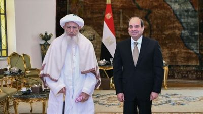 الرئيس السيسي يُشيد بدور سلطان طائفة البهرة في ترميم مساجد وأضرحة آل البيت