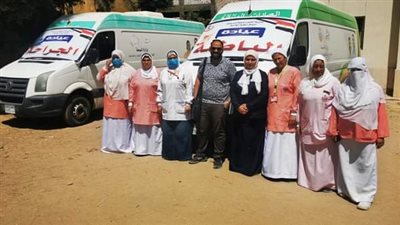 قافله طبية في 7 تخصصات بقرية  العواونة  ببنى سويف 