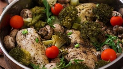  طريقة تحضير فيليه الدجاج مع البروكلي والفطر للرجيم