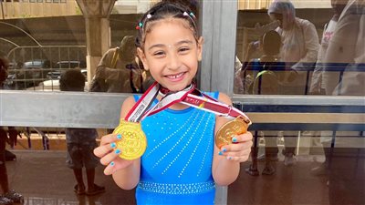 مليكة محمود تتوج بذهبية الجمهورية للجمباز الفني (صور) 