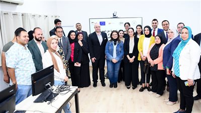 وزيرة الهجرة تتفقد غرفة المركز المصري الألماني  وإعادة الإدماج  في بني سويف