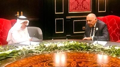 تفاصيل لقاء وزير الخارجية بنظيره البحريني.. القضية الفلسطينية على رأس الطاولة