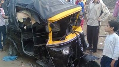 مصرع شخصين في حادث توكتوك بالقليوبية