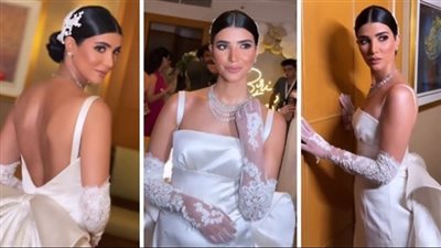ريم سامي تصدم الجمهور بفستان فرحها على المغازي.. (شاهد) الصور الأولى من حفل الزفاف