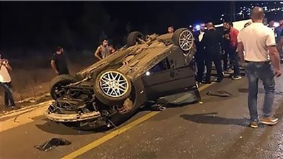 إصابة 5 شخاص في حادث انقلاب سيارة ملاكي بالشيخ زايد 