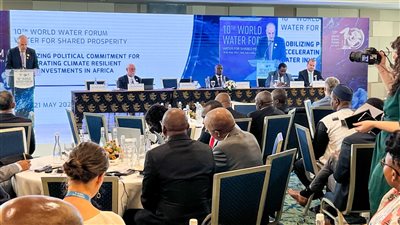 وزير الري يشارك في جلسة تعبئة الالتزام السياسي لتسريع الاستثمارات في مجال المياه