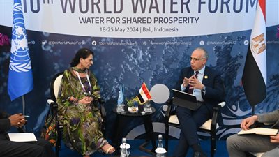 وزير الري يلتقي مدير عام اليونسكو للعلوم الطبيعية