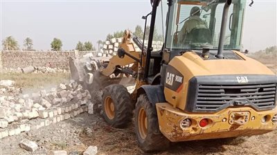 إزالة التعديات على الأراضي الزراعية بإطسا في الفيوم