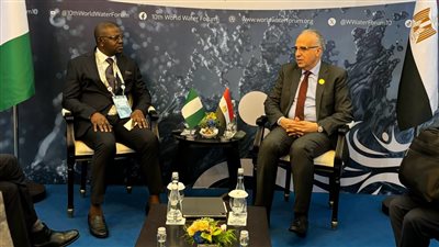 وزير الري يبحث مع نظيره النيجيري تعزيز التعاون في مجال المياه