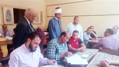 بدء تصحيح امتحانات الشهادتين الإبتدائية والإعدادية بأزهر الغربية