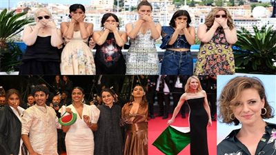 نجوم تحدوا قوانين مهرجان كان لدعم فلسطين.. صور