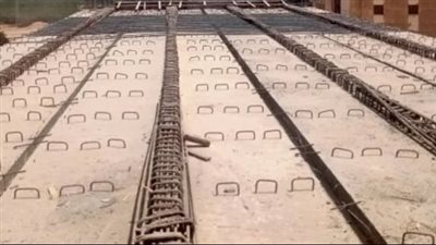 استمرار الأعمال الإنشائية لكوبري السيارات أعلى سكة حديد كفر دواد - السادات